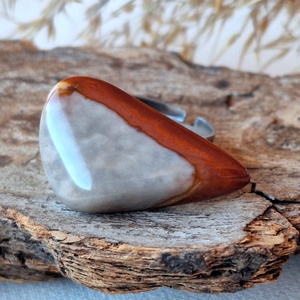 Jáspis gyűrű acél, Ékszer, Gyűrű, Statement gyűrű, , MESKA