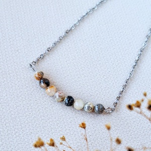 Jáspis nemesacél nyaklánc - Meska.hu