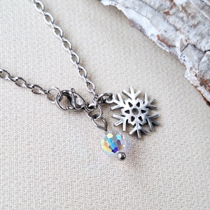 Nemesacél karlánc hópehely medállal - Meska.hu