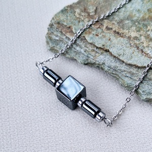 Hematit nyaklánc, Ékszer, Nyaklánc, Gyöngyös nyaklánc, Ékszerkészítés, MESKA