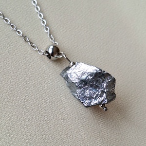 Ásvány medál acél láncon, Ékszer, Nyaklánc, Medál, Ékszerkészítés, MESKA