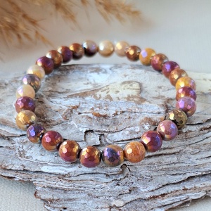 Mookait jáspis karkötő, Ékszer, Karkötő, Gyöngyös karkötő, Ékszerkészítés, MESKA