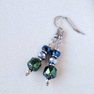 Nemesacél, csillogó fülbevaló, Ékszer, Fülbevaló, Lógó fülbevaló, Ékszerkészítés, MESKA