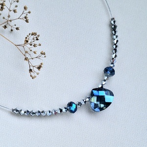 Csillogó kristály nyaklánc - Meska.hu