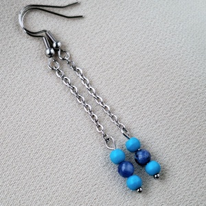 Nemesacél láncos fülbevaló, Ékszer, Fülbevaló, Lógó fülbevaló, Ékszerkészítés, MESKA