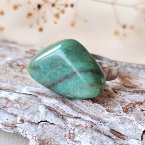 Krizokolla nemesacél gyűrű, Ékszer, Gyűrű, Statement gyűrű, Ékszerkészítés, MESKA