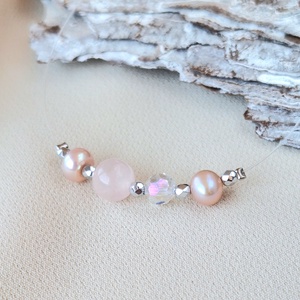 Damilszálas gyöngyös nyaklánc - Meska.hu