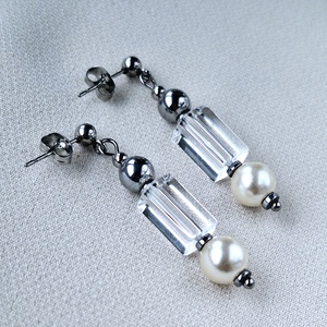 Kagylógyöngy fülbevaló - Meska.hu