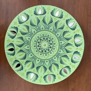 Zöld mandala, Művészet, Festmény, Akril, Festészet, MESKA