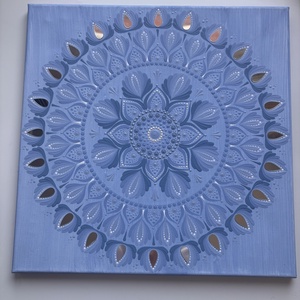 Kék Mandala, Művészet, Festmény, Akril, Festészet, MESKA
