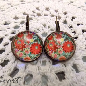 Matyó mintás fülbevaló - Meska.hu