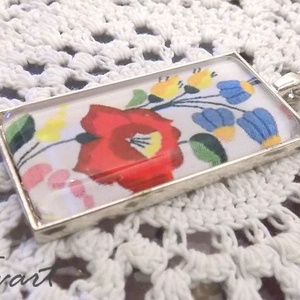 XXL-es kalocsai mintás nyaklánc - Meska.hu