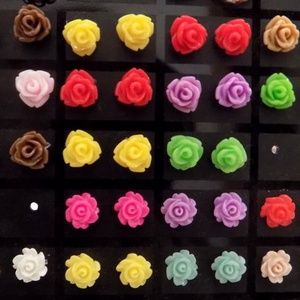 3 pár rózsás fülbevaló fémmentes -  - Meska.hu