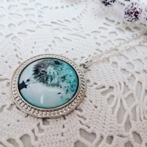 Gyönyörű pitypangos nyaklánc , Ékszer, Nyaklánc, Medálos nyaklánc, Ékszerkészítés, MESKA