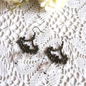 Elegáns bronz fülbevaló , Ékszer, Fülbevaló, Lógó fülbevaló, Ékszerkészítés, MESKA