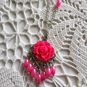 Pink frissesség - ékszer - nyaklánc - hosszú nyaklánc - Meska.hu