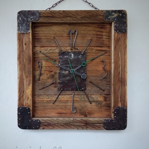 rustikus falióra B - otthon & életmód - dekoráció - fali és függő dekoráció - falióra & óra - Meska.hu