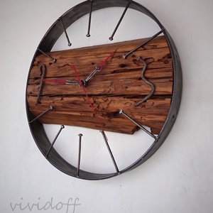 industriál falióra rustic 2 - Meska.hu