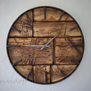 industriál falióra 4 - otthon & életmód - dekoráció - fali és függő dekoráció - falióra & óra - Meska.hu