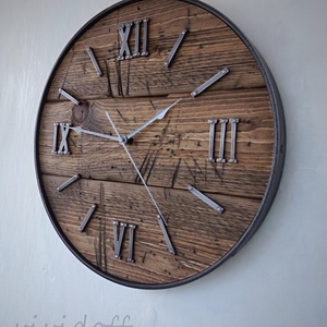 industriál falióra 8 Lite R, Otthon & Életmód, Dekoráció, Fali és függő dekoráció, Falióra & óra, Famegmunkálás, Fémmegmunkálás, MESKA