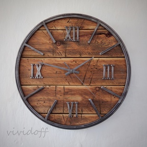 industriál falióra 13/R - otthon & életmód - dekoráció - fali és függő dekoráció - falióra & óra - Meska.hu