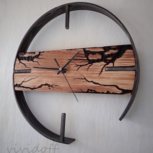 industriál falióra bükk F1 -3 - Meska.hu