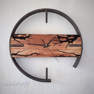 industriál falióra bükk F1 -3 - otthon & életmód - dekoráció - fali és függő dekoráció - falióra & óra - Meska.hu