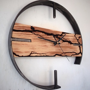 industriál falióra bükk F1 -4 - otthon & életmód - dekoráció - fali és függő dekoráció - falióra & óra - Meska.hu