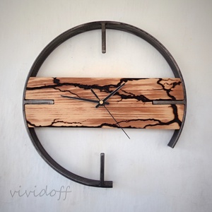 industriál falióra bükk F1 -4 - otthon & életmód - dekoráció - fali és függő dekoráció - falióra & óra - Meska.hu