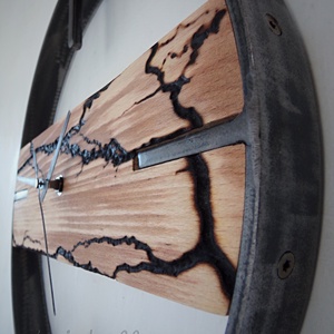 industriál falióra bükk F1 -4 - otthon & életmód - dekoráció - fali és függő dekoráció - falióra & óra - Meska.hu