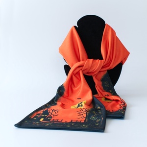 Női, vékony, őszi, halloweeni sál  Halloween - Meska.hu