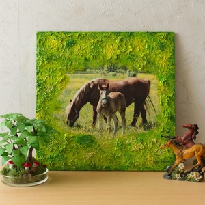 Együtt - lovas, domborműves kép Paverpol-lal, Művészet, Más művészeti ág, Festészet, MESKA