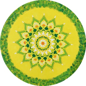 Mandala - Fehér csipkevirág, 40 cm átmérőjű, domborműves kép - művészet - más művészeti ág - Meska.hu