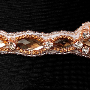 Zaya rosegold menyasszonyi öv - esküvő - kiegészítők - öv & pánt - Meska.hu