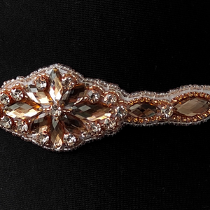 Zaya rosegold menyasszonyi öv - esküvő - kiegészítők - öv & pánt - Meska.hu