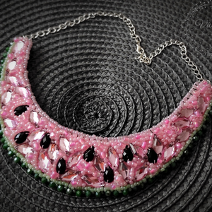 205. Watermelon sparkles - ékszer - nyaklánc - nyakpánt, gallér - Meska.hu