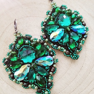 Emerald beauty fülbevaló - Meska.hu
