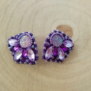 Lilac füli - ékszer - fülbevaló - pötty fülbevaló - Meska.hu