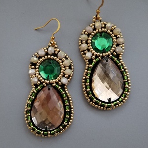 Renaissance beauty fülbevaló - ékszer - fülbevaló - lógó csepp fülbevaló - Meska.hu