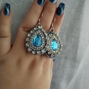 643. Princess füli - ékszer - fülbevaló - lógó csepp fülbevaló - Meska.hu