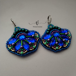 Dream peacock fülbevaló - ékszer - fülbevaló - lógó fülbevaló - Meska.hu