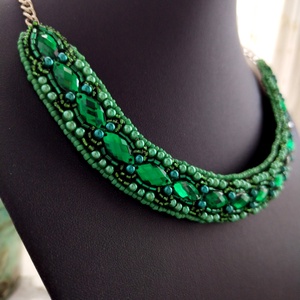 Green dream nyaklánc - ékszer - nyaklánc - medál nélküli nyaklánc - Meska.hu