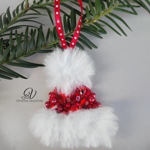 Téli sapi karácsonyi dísz  - karácsony - karácsonyi lakásdekoráció - karácsonyi lakásdíszek - Meska.hu