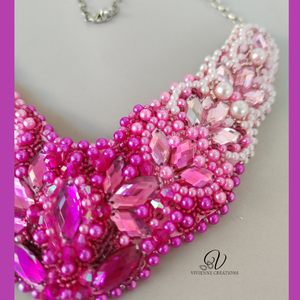 203. Flamingo sparkle - ékszer - nyaklánc - statement nyaklánc - Meska.hu