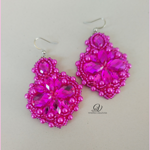 Selithra-pink fülbevaló -  - Meska.hu