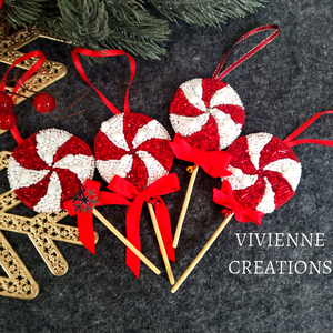 Karácsonyi nyalóka dísz, Karácsony, Karácsonyi lakásdekoráció, Karácsonyfadíszek, Gyöngyfűzés, gyöngyhímzés, MESKA