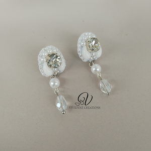 Stella fülbevaló - esküvő - ékszer - fülbevaló - Meska.hu