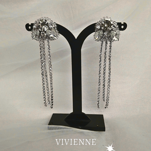 Tierra strasszköves fülbevaló - ékszer - fülbevaló - lógó fülbevaló - Meska.hu