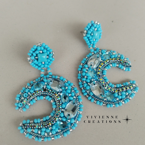 Moon era fülbevaló - ékszer - fülbevaló - lógó fülbevaló - Meska.hu