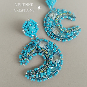 Moon era fülbevaló - ékszer - fülbevaló - lógó fülbevaló - Meska.hu